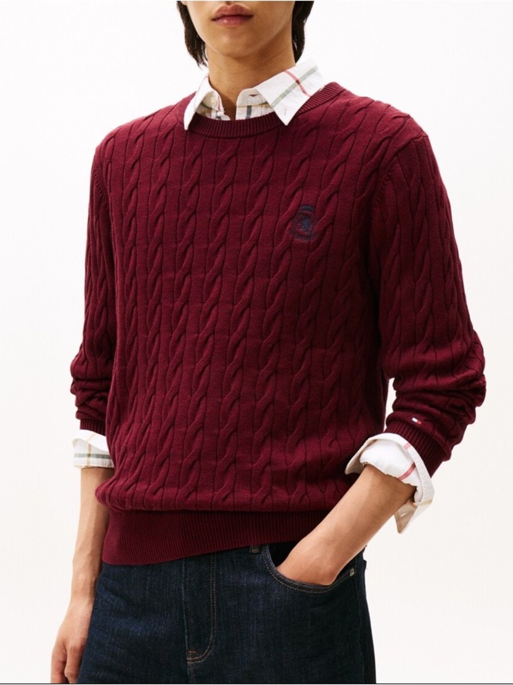 Tommy Hilfiger Cable Knit Crest Sweater